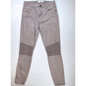 Pistola Moto Biker Jeans,  Skinny Taupe Gray Pants Casual, Women's Sz 28-EUC